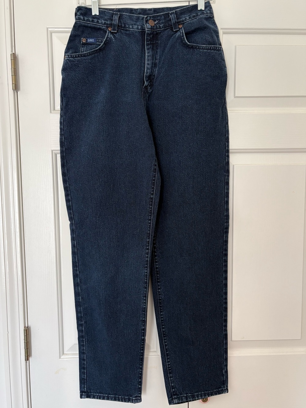 Vintage Lee Dark Blue High-Rise Straight Leg Jeans